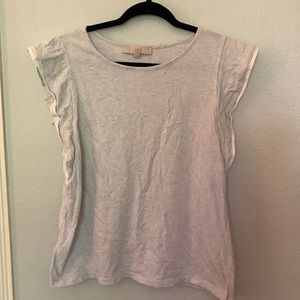 Heather blue Flutter Sleeve Tee